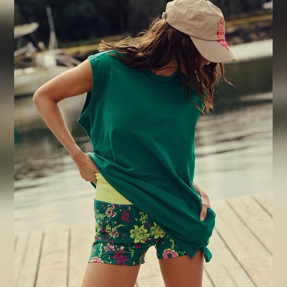 FP Movement by Free People Tops - FP Movement by Free People Forest Green Muscle micro set